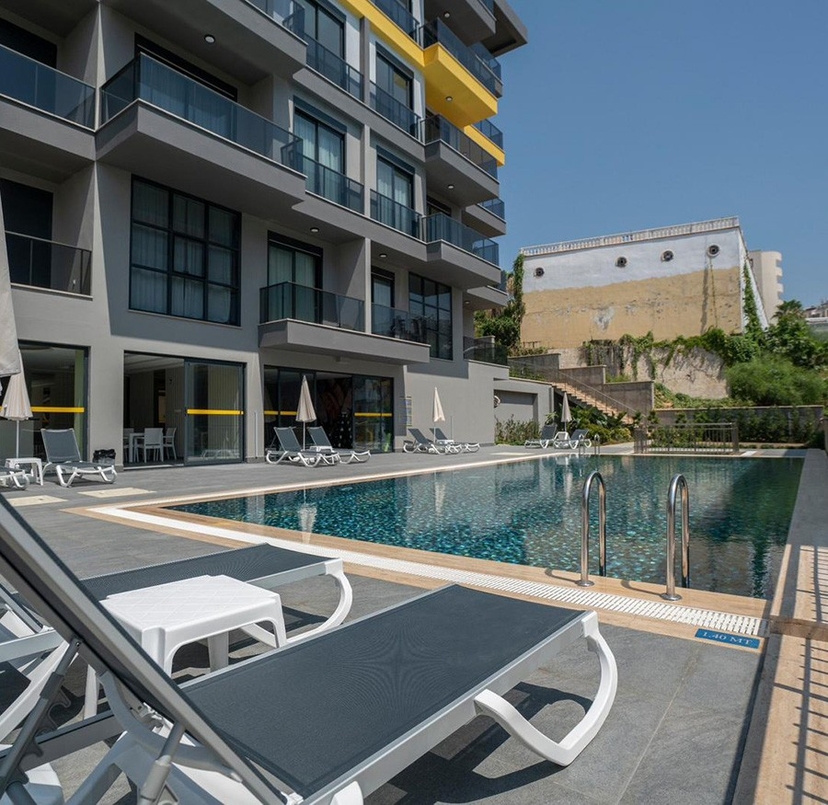 Luxuriöse 1+1 Wohnung mit Bergblick in Kestel, Alanya