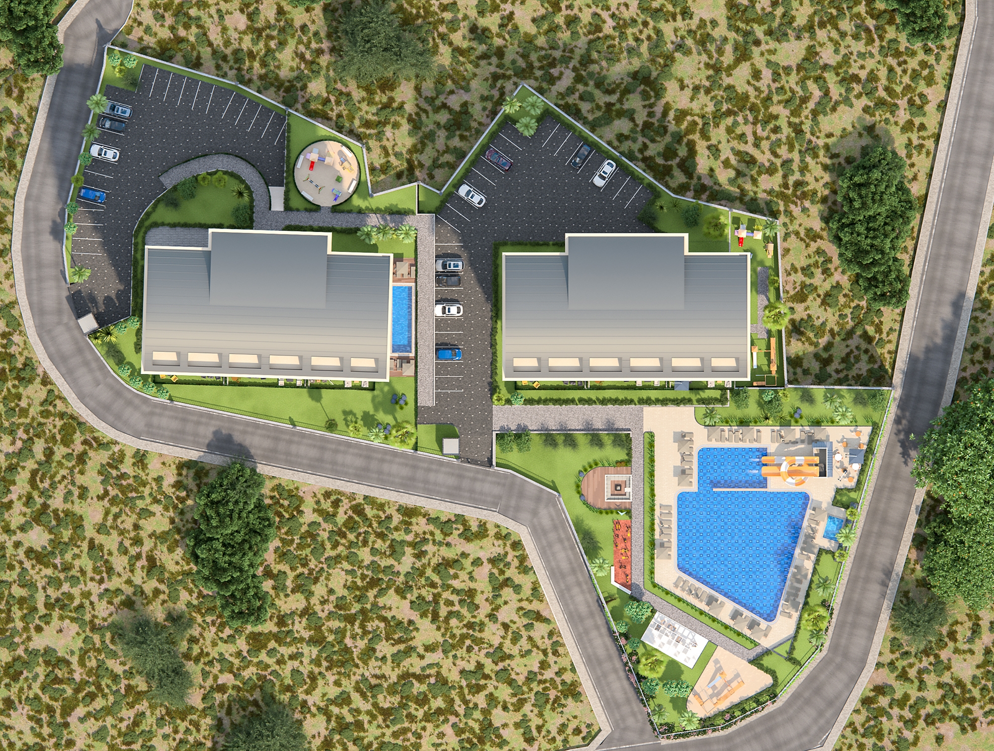 Luxuriöse 1+1 Wohnung mit Meerblick und Bergblick in Payallar, Alanya