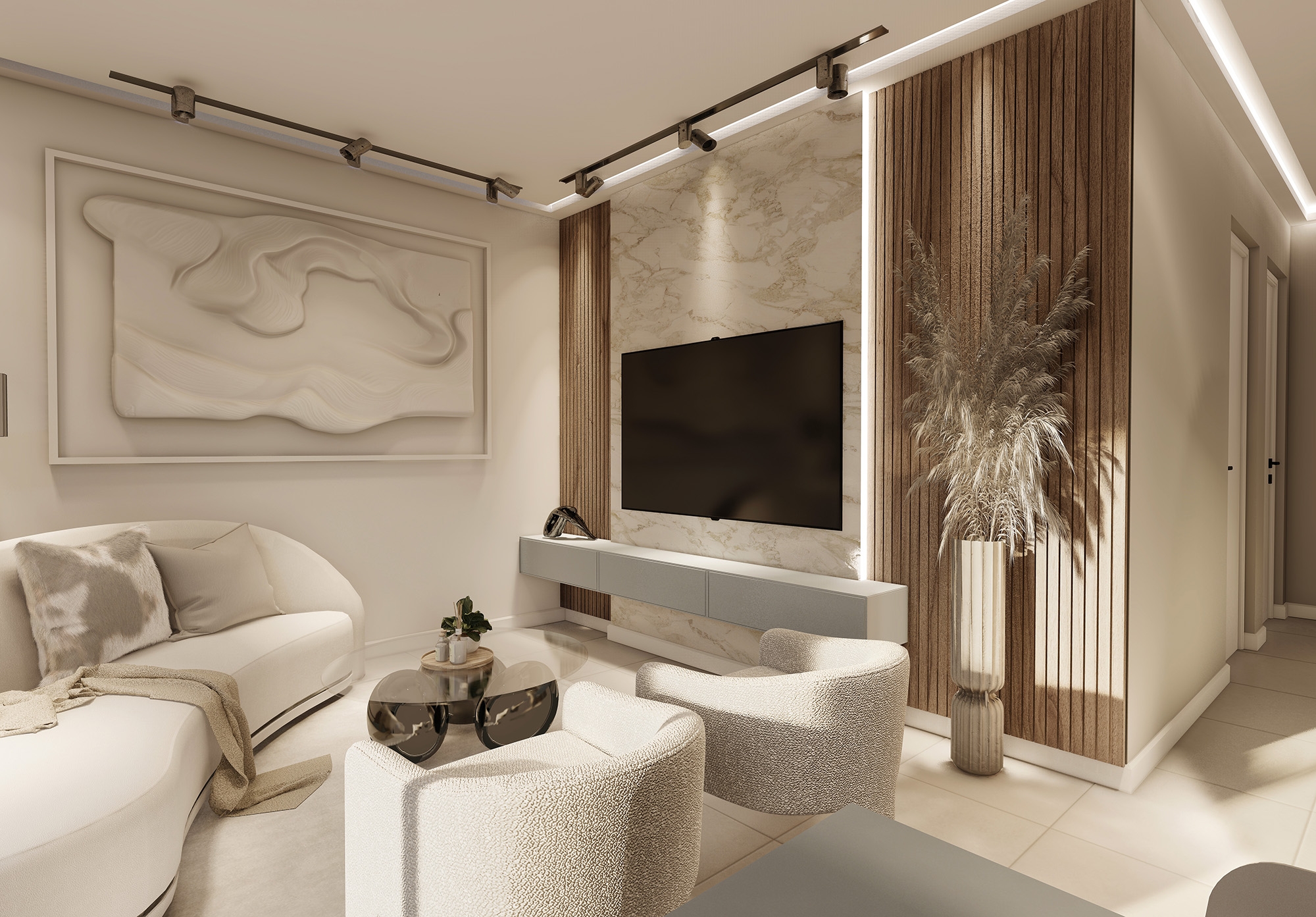 Luxuriöse 1+1 Wohnung mit Meerblick und Bergblick in Payallar, Alanya