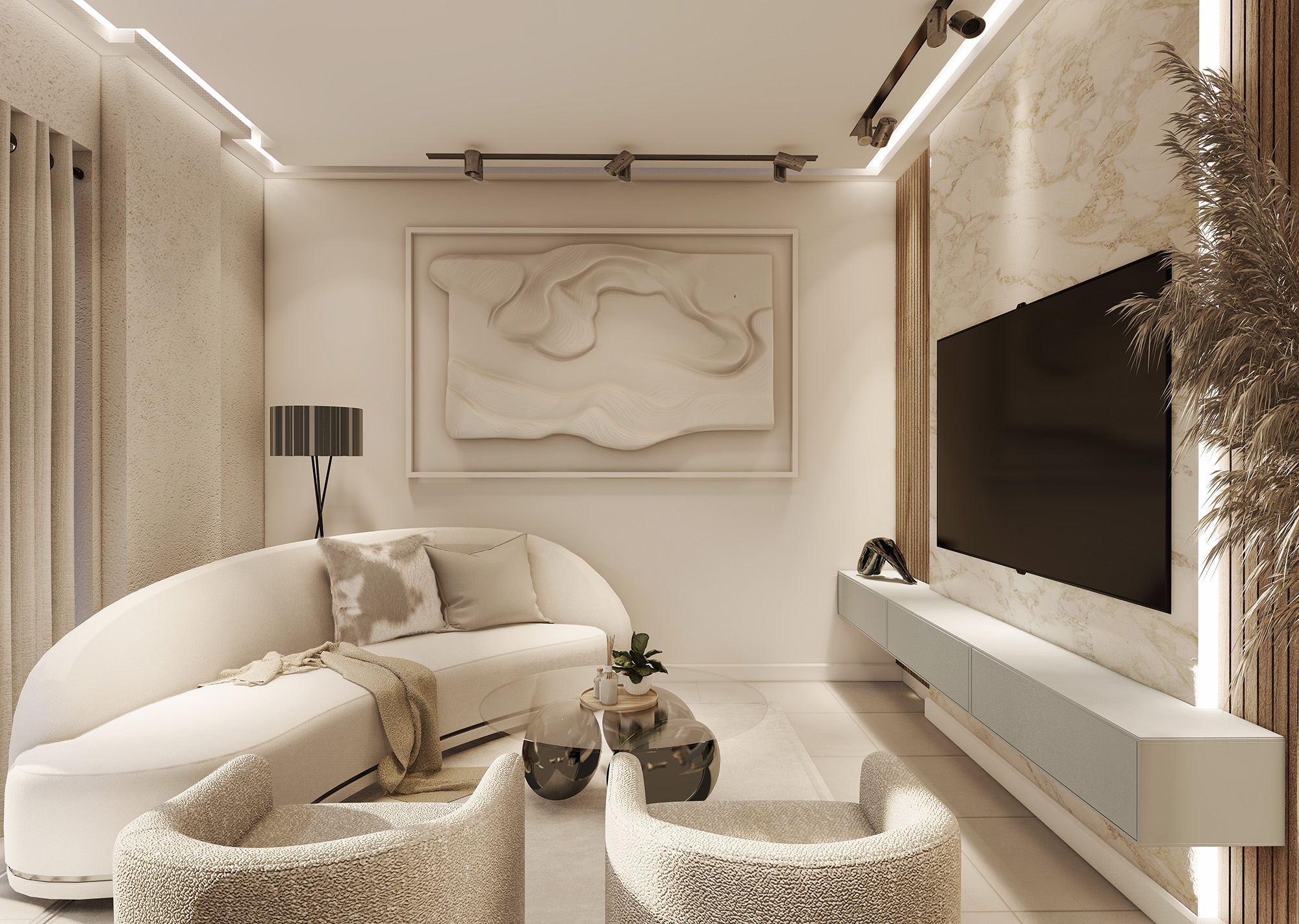 Luxuriöse 1+1 Wohnung mit Meerblick und Bergblick in Payallar, Alanya