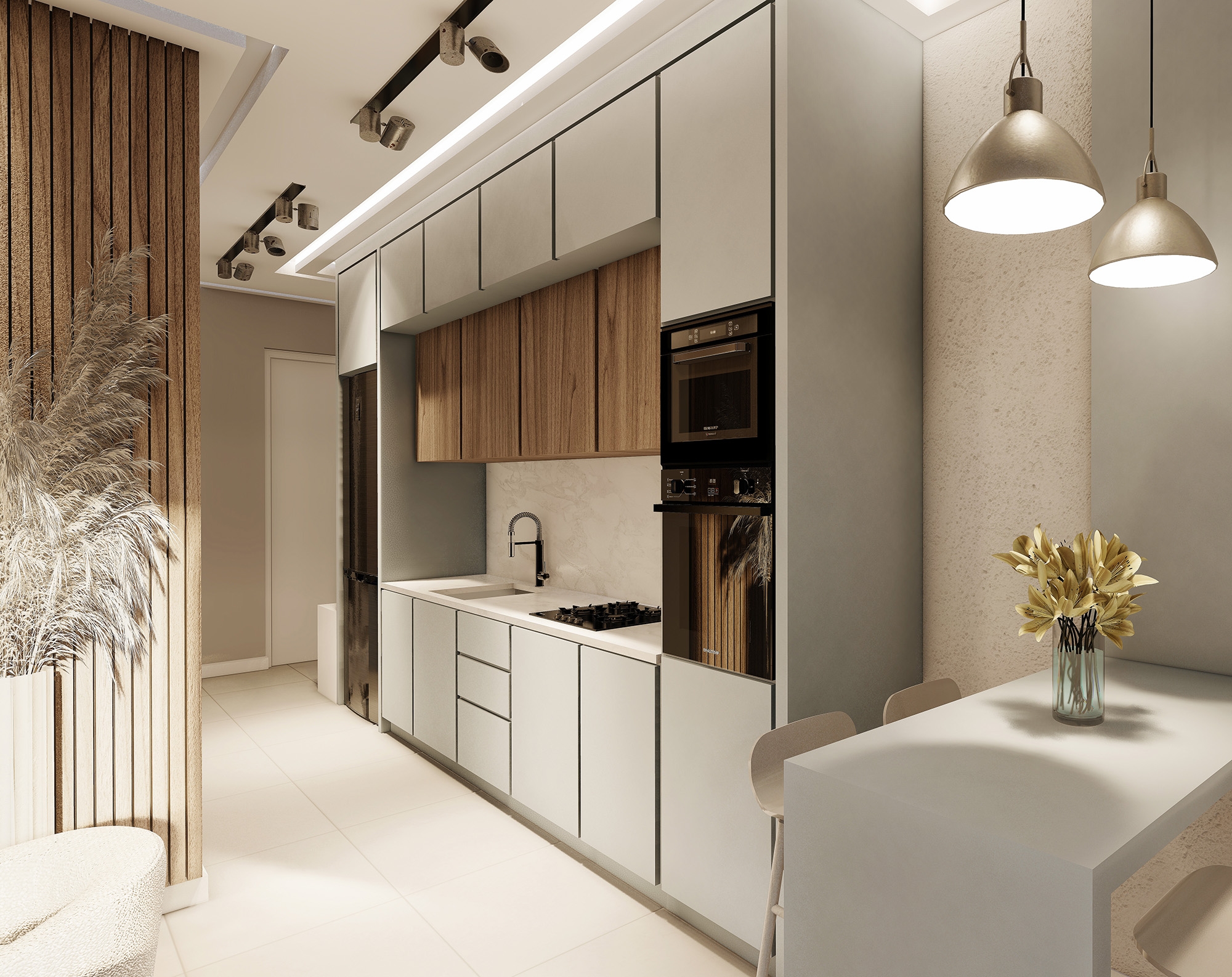 Luxuriöse 1+1 Wohnung mit Meerblick und Bergblick in Payallar, Alanya