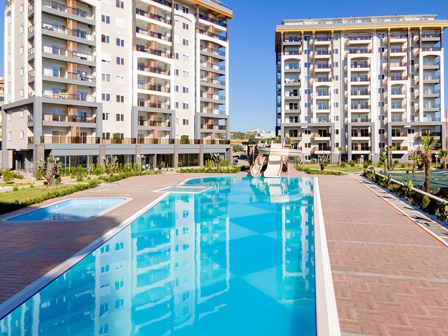 Luxuriöses 1+1 Apartment mit Bergblick in Avsallar, Alanya