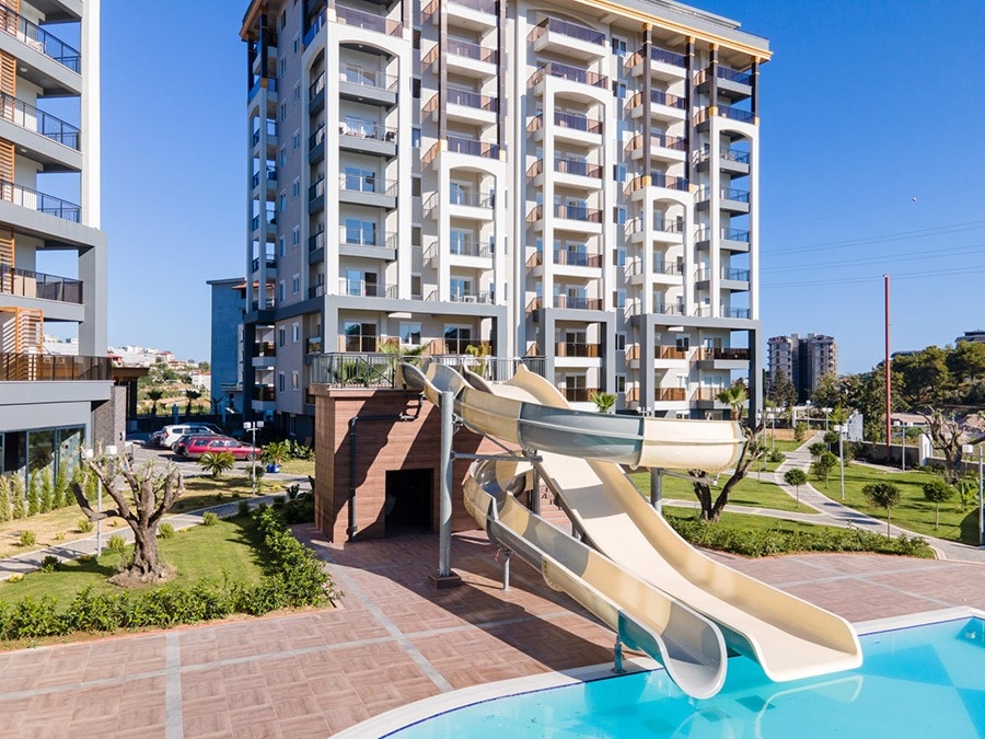 Luxuriöses 1+1 Apartment mit Bergblick in Avsallar, Alanya