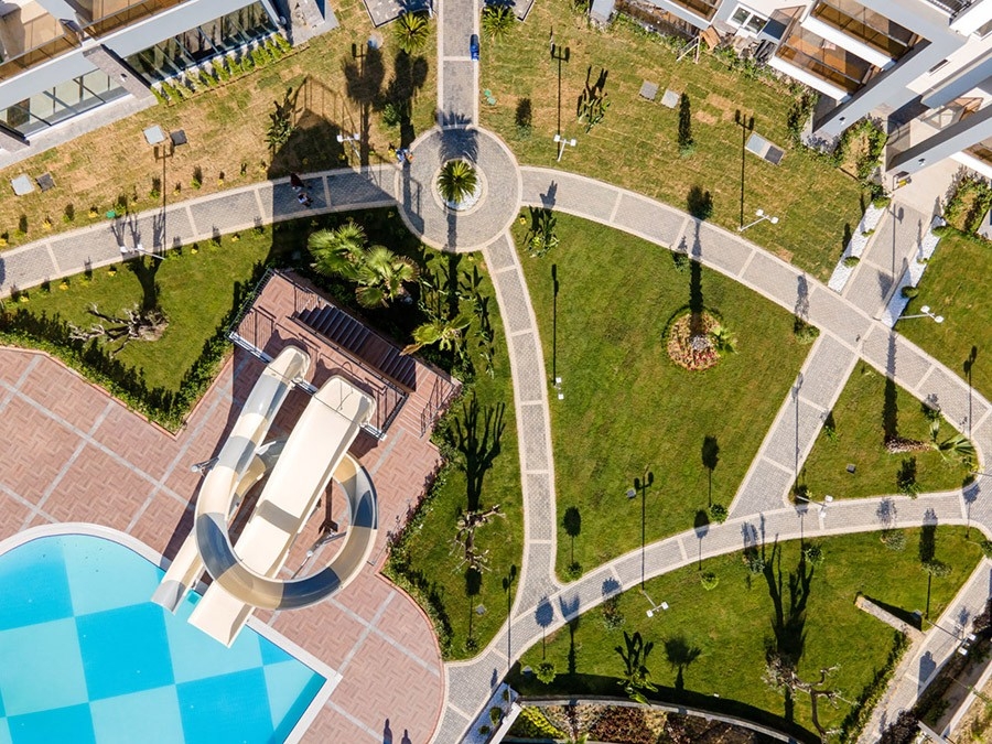 Luxuriöses 1+1 Apartment mit Bergblick in Avsallar, Alanya