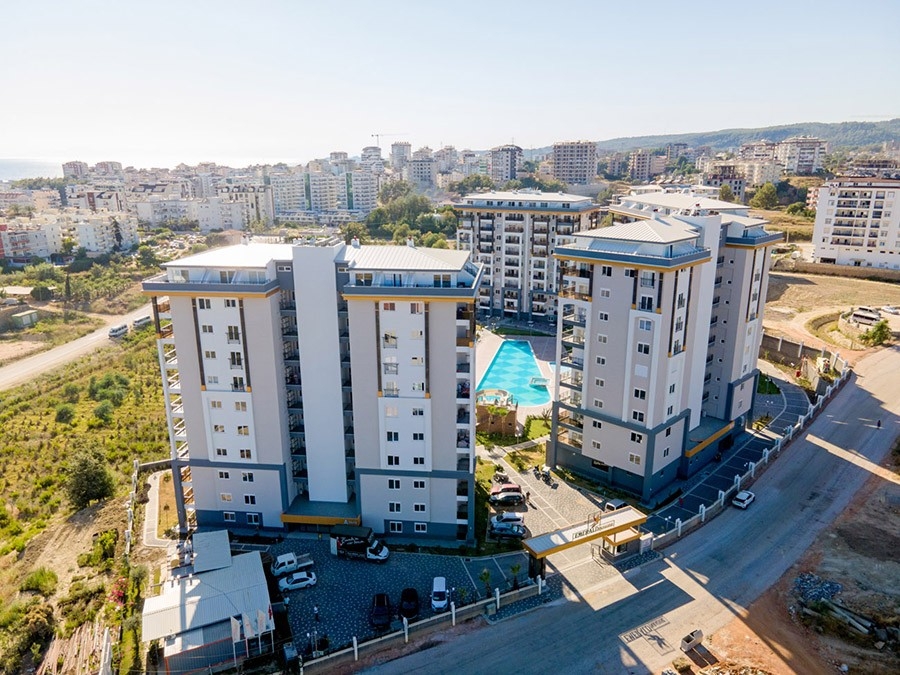 Luxuriöses 1+1 Apartment mit Bergblick in Avsallar, Alanya