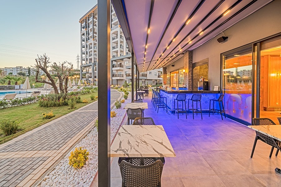 Luxuriöses 1+1 Apartment mit Bergblick in Avsallar, Alanya