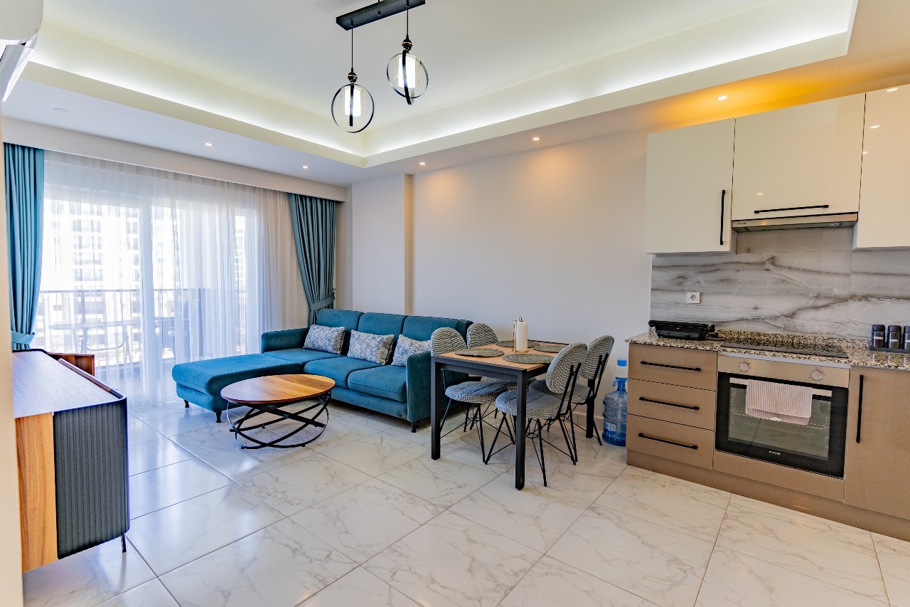 Luxuriöses 1+1 Apartment mit Bergblick in Avsallar, Alanya