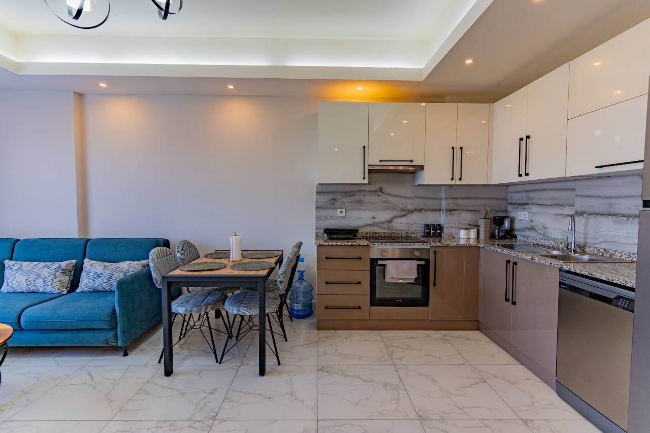Luxuriöses 1+1 Apartment mit Bergblick in Avsallar, Alanya