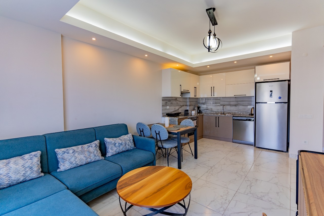Luxuriöses 1+1 Apartment mit Bergblick in Avsallar, Alanya