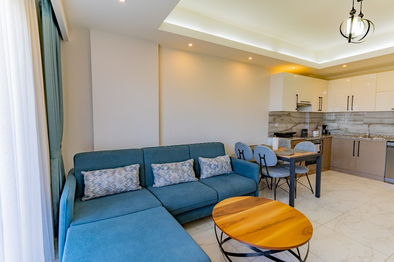 Luxuriöses 1+1 Apartment mit Bergblick in Avsallar, Alanya