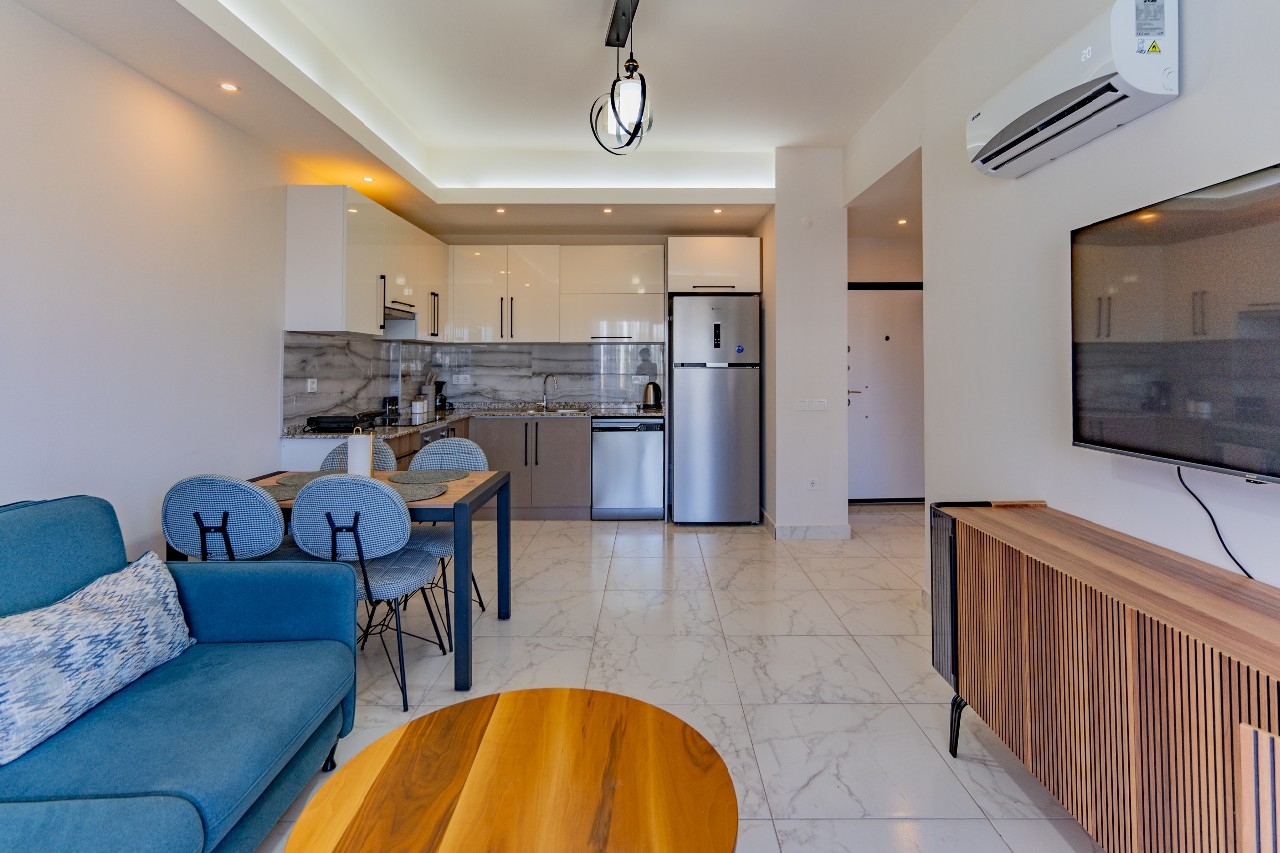 Luxuriöses 1+1 Apartment mit Bergblick in Avsallar, Alanya