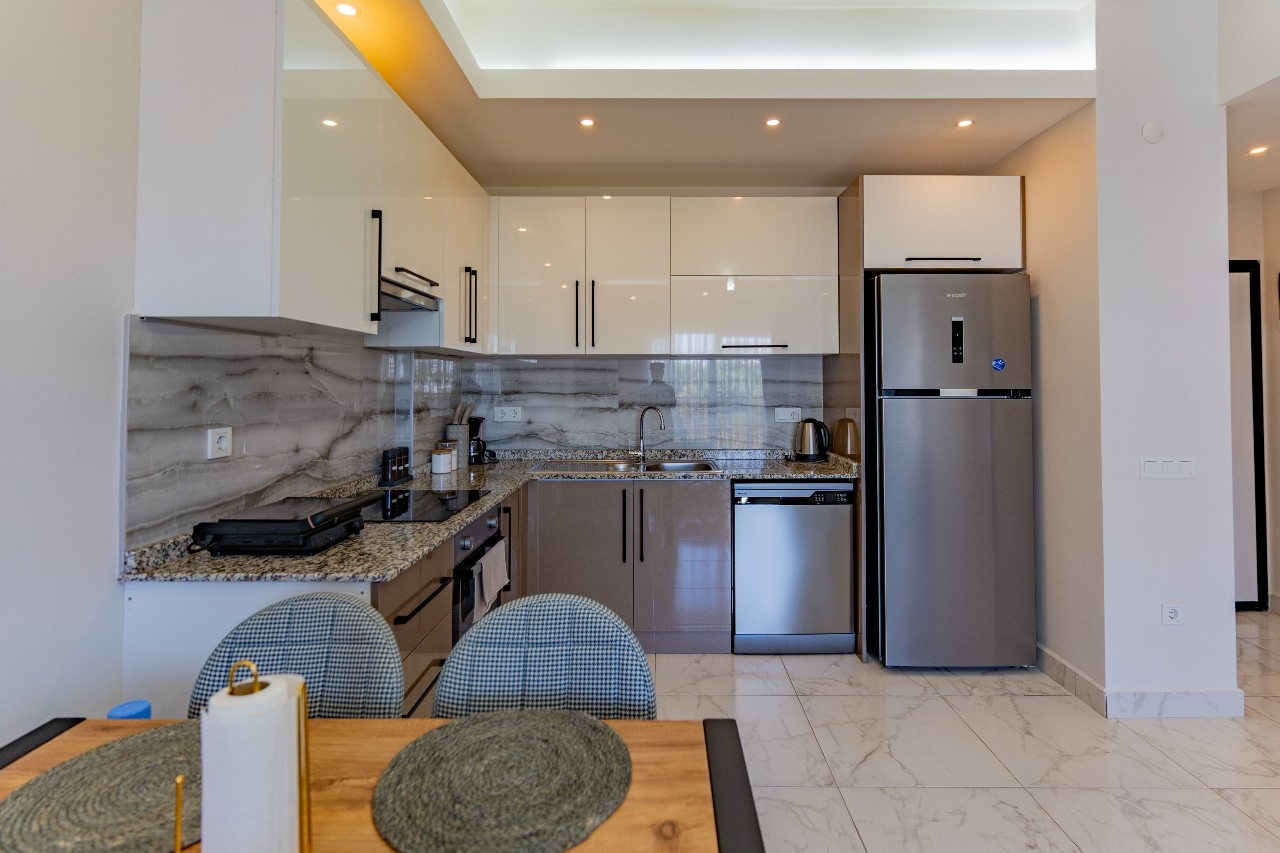 Luxuriöses 1+1 Apartment mit Bergblick in Avsallar, Alanya