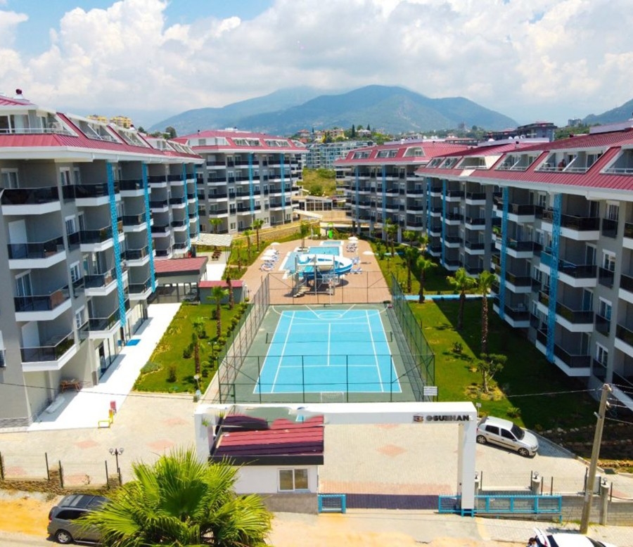 Luksuriøs 1+1 leilighet med fjellutsikt i Kestel, Alanya