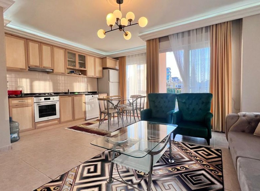Modern 2+1 Apartment with Mountain View in Alanya Center