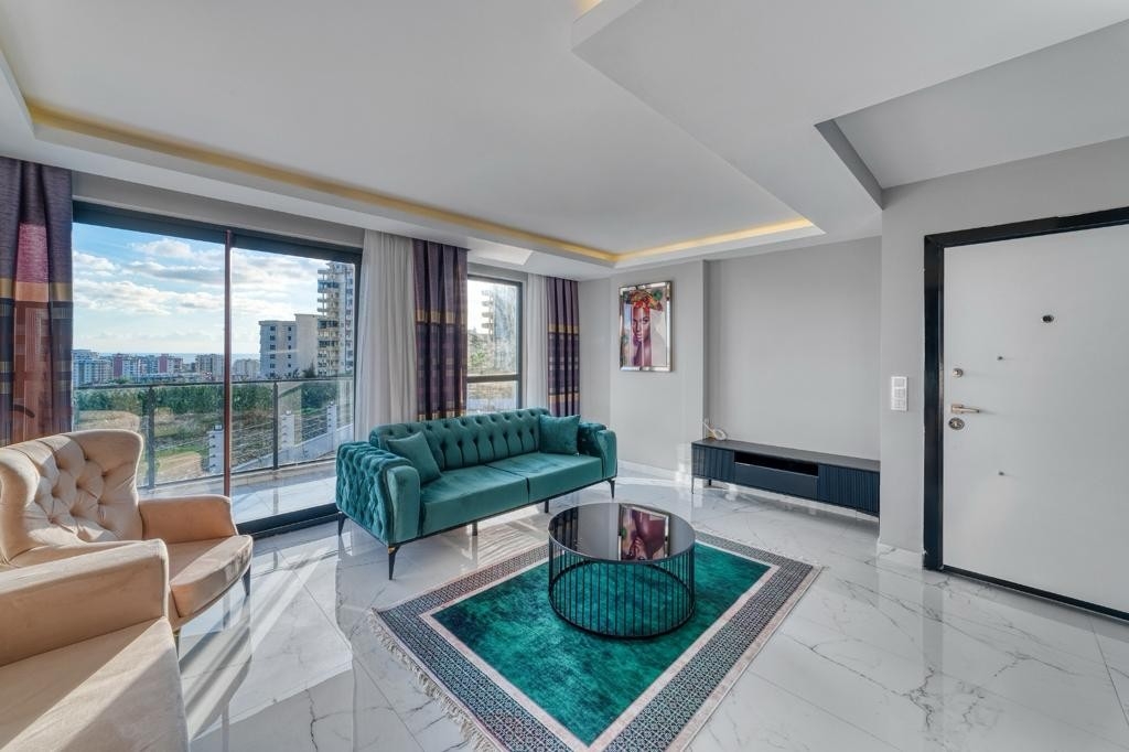 Luxuriöses 2+1 Apartment mit Meerblick und Bergblick, Alanya - Mahmutlar