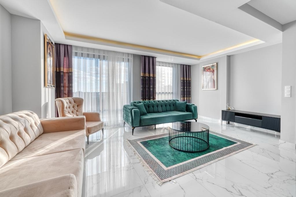 Luxuriöses 2+1 Apartment mit Meerblick und Bergblick, Alanya - Mahmutlar