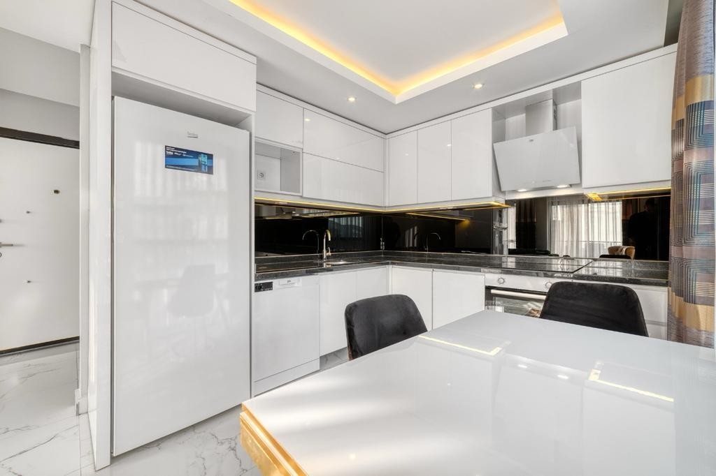 Luxuriöses 2+1 Apartment mit Meerblick und Bergblick, Alanya - Mahmutlar