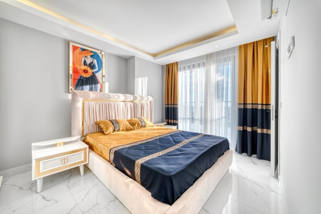 Luxuriöses 2+1 Apartment mit Meerblick und Bergblick, Alanya - Mahmutlar
