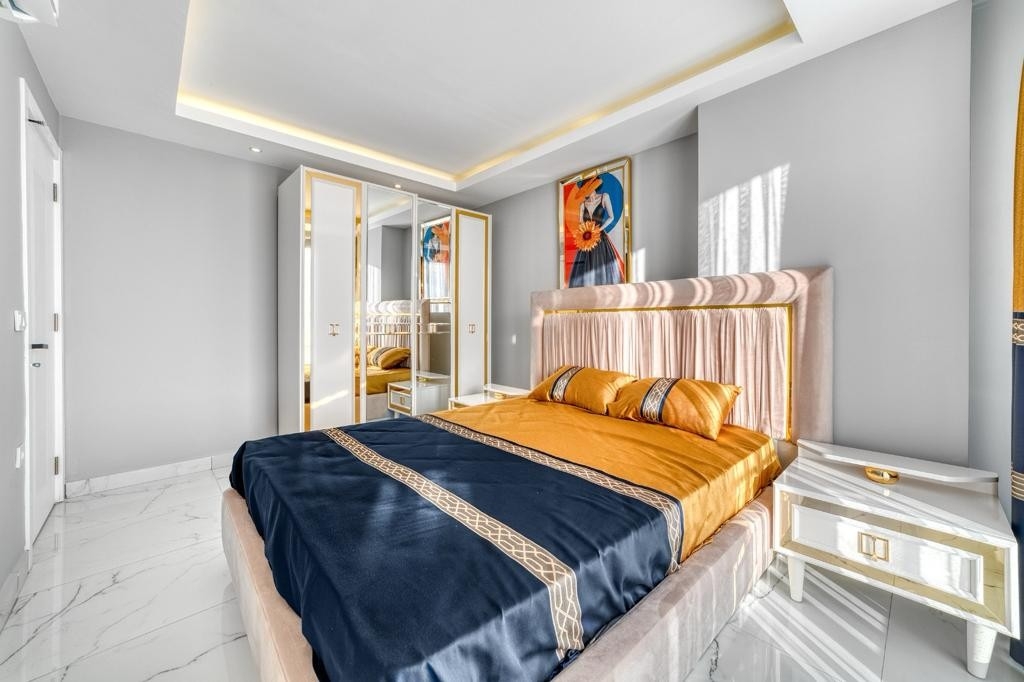 Luxuriöses 2+1 Apartment mit Meerblick und Bergblick, Alanya - Mahmutlar