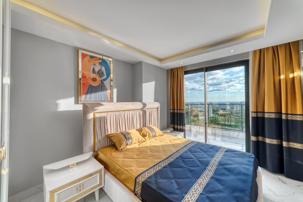 Luxuriöses 2+1 Apartment mit Meerblick und Bergblick, Alanya - Mahmutlar