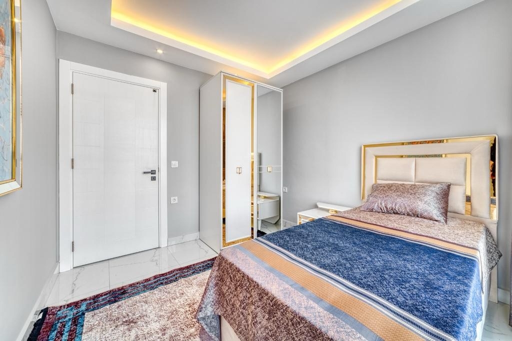 Luxuriöses 2+1 Apartment mit Meerblick und Bergblick, Alanya - Mahmutlar