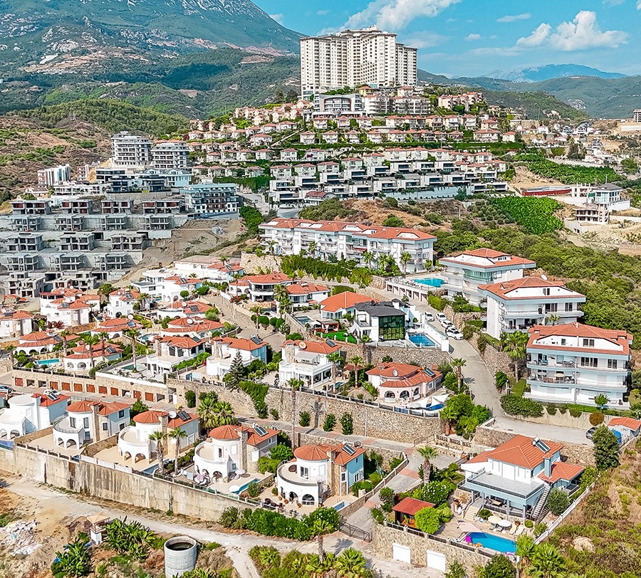 Ylellinen 3+1 Huvila upealla näköalalla, Alanya - Kargicak