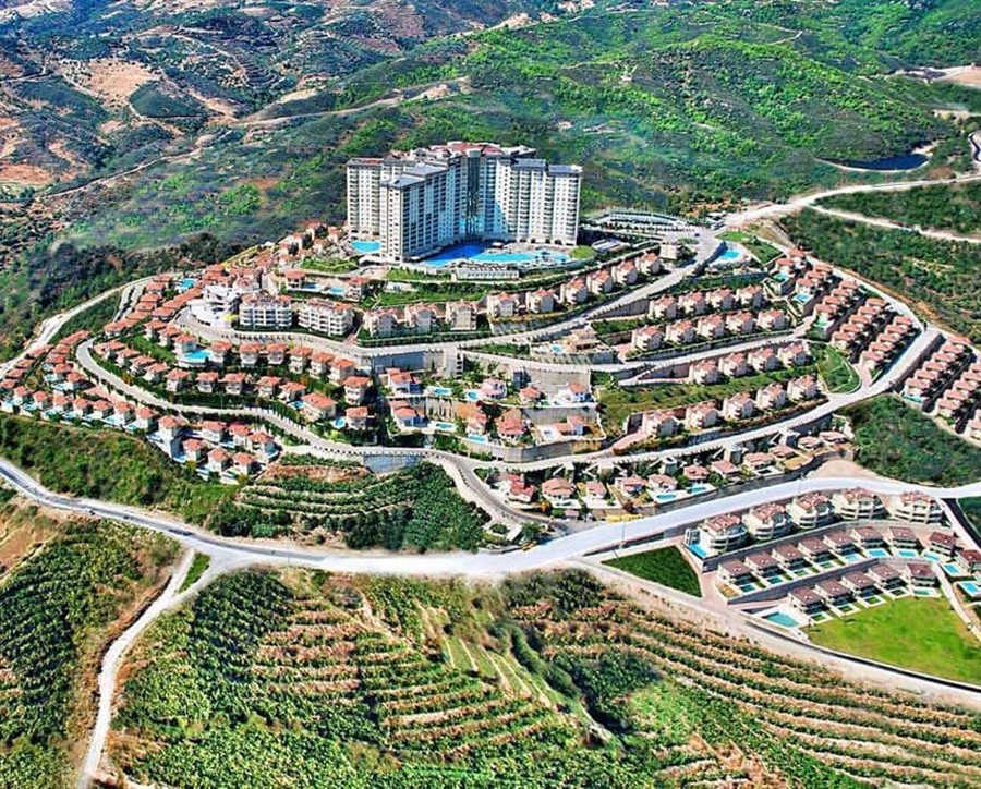 Lyxig 2+1 lägenhet med havs- och bergsutsikt, Alanya - Kargicak