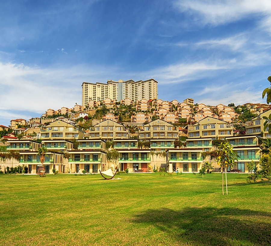 Lyxig 2+1 lägenhet med havs- och bergsutsikt, Alanya - Kargicak