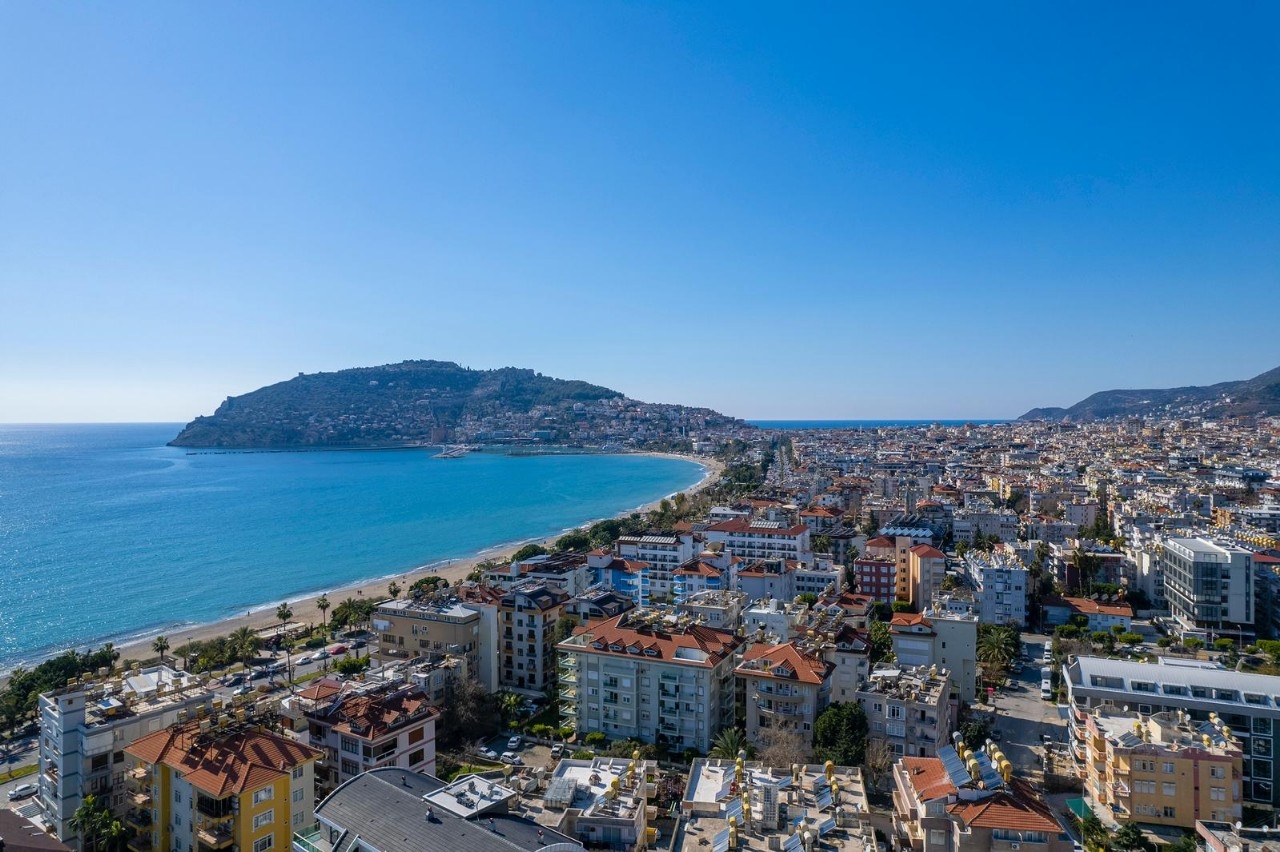 Bjergudsigt 1+1 Lejlighed i Alanya Bycenter