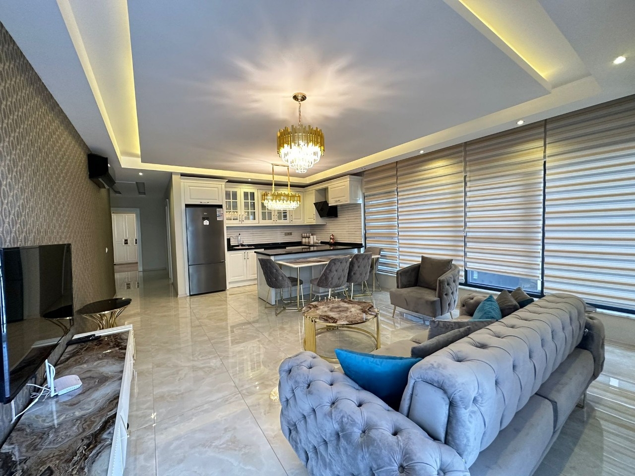 Luksus 2+1 Lejlighed med Hav- og Bjergudsigt, Alanya - Kargicak