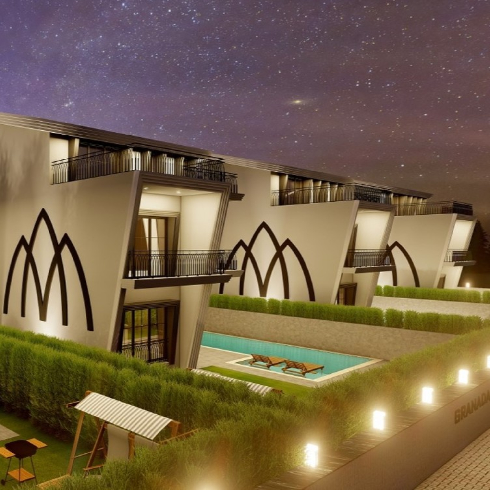 Luxurious 6+1 Mountain View Villa in Belek Center