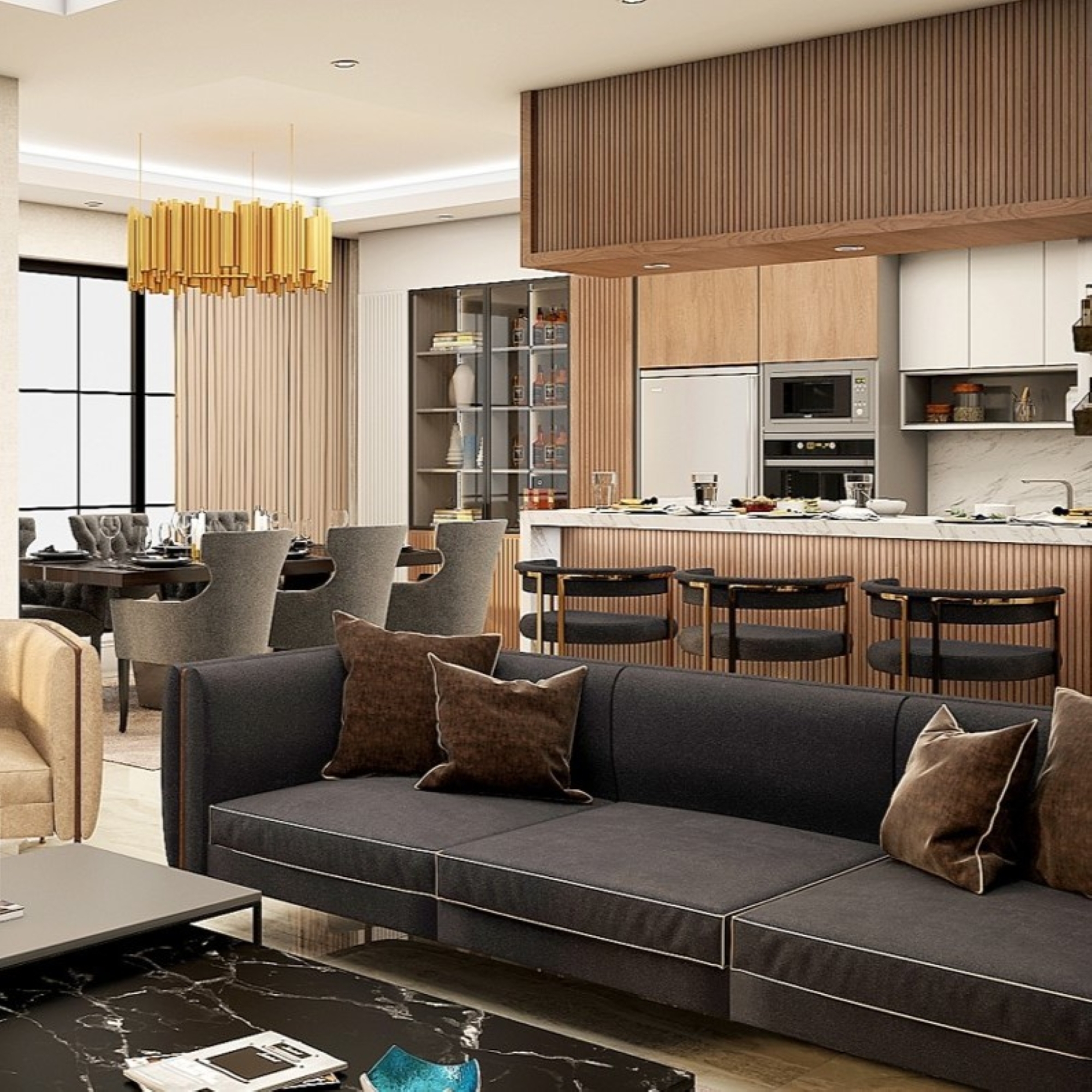 Luxurious 6+1 Mountain View Villa in Belek Center
