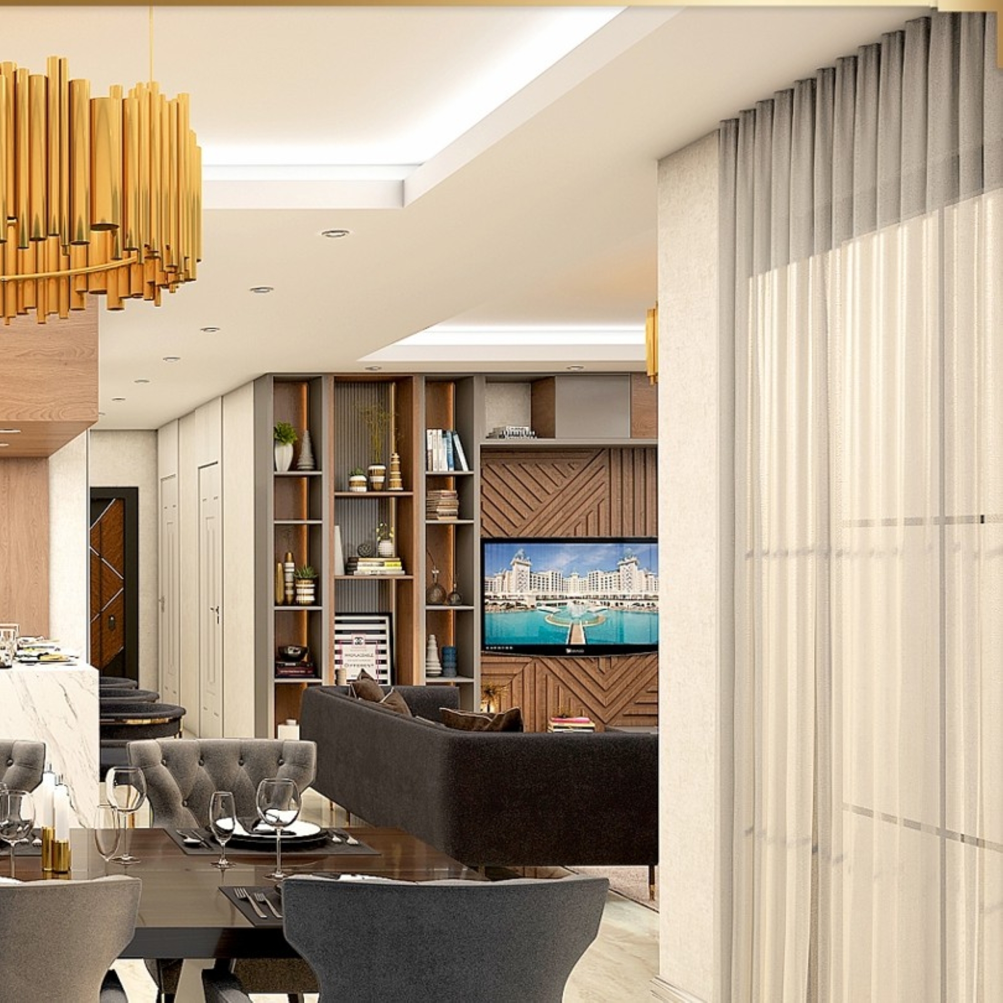 Luxurious 6+1 Mountain View Villa in Belek Center
