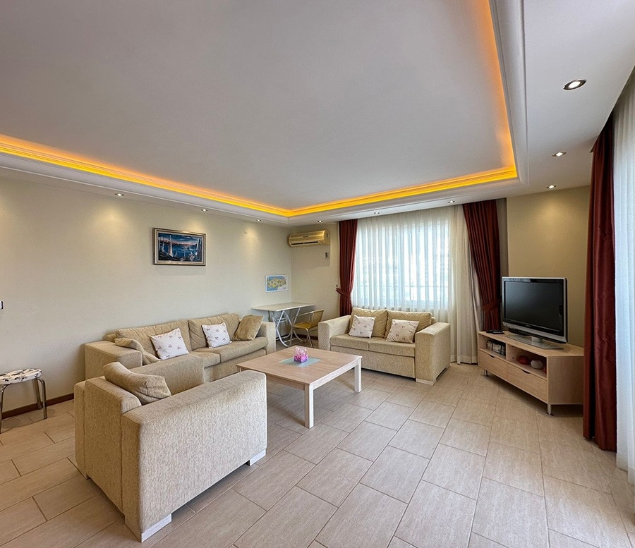 Luxuriöse 2+1 Wohnung mit Meerblick in Alanya