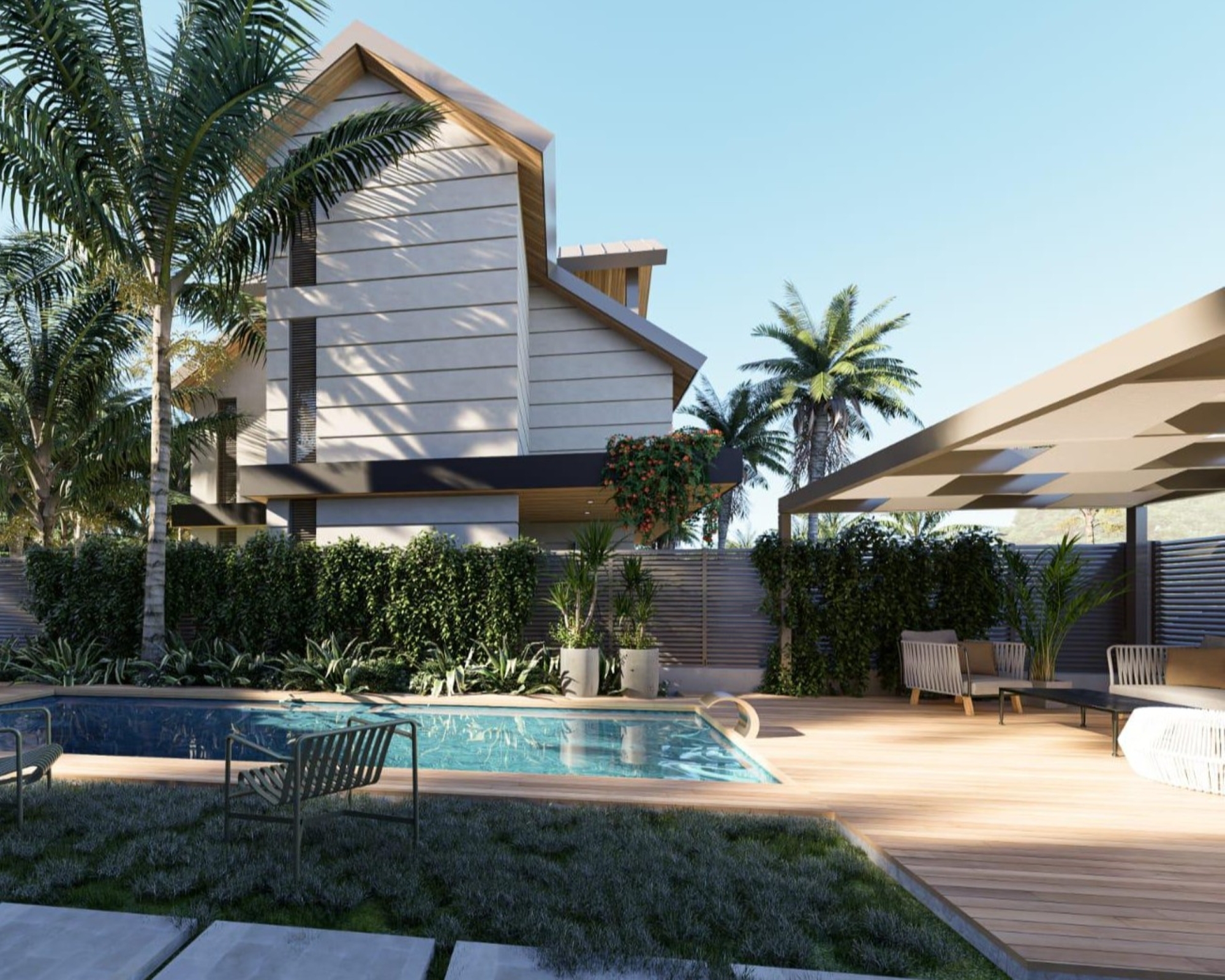Luksus 3+1 Villa med Bjergudsigt i Belek Centrum