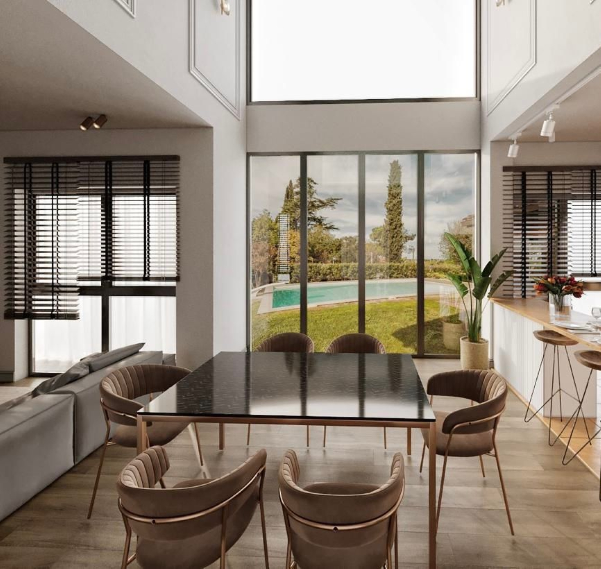 Luksus 3+1 Villa med Bjergudsigt i Belek Centrum
