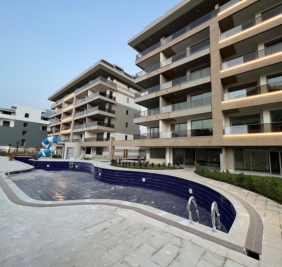 Luksus 3+1 Haveetage med Bjergudsigt, Alanya - Kestel
