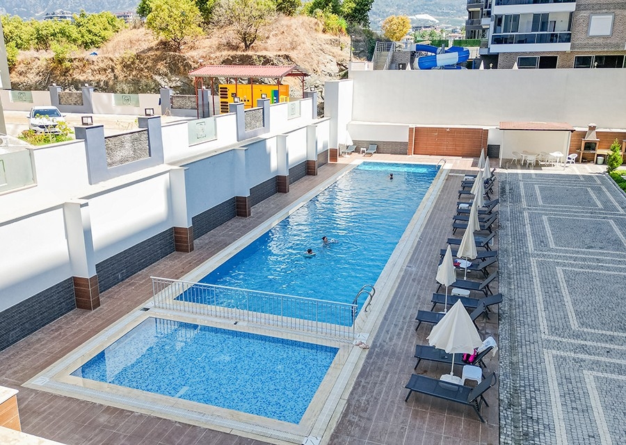Luksuriøs 1+1 Leilighet med Fjellutsikt i Alanya
