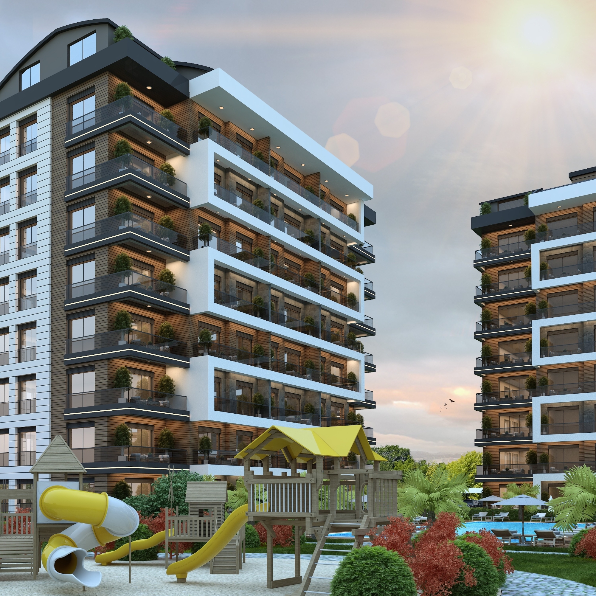 Luksus 1+1 Lejlighed med Bjergudsigt, Antalya - ALTINTAŞ