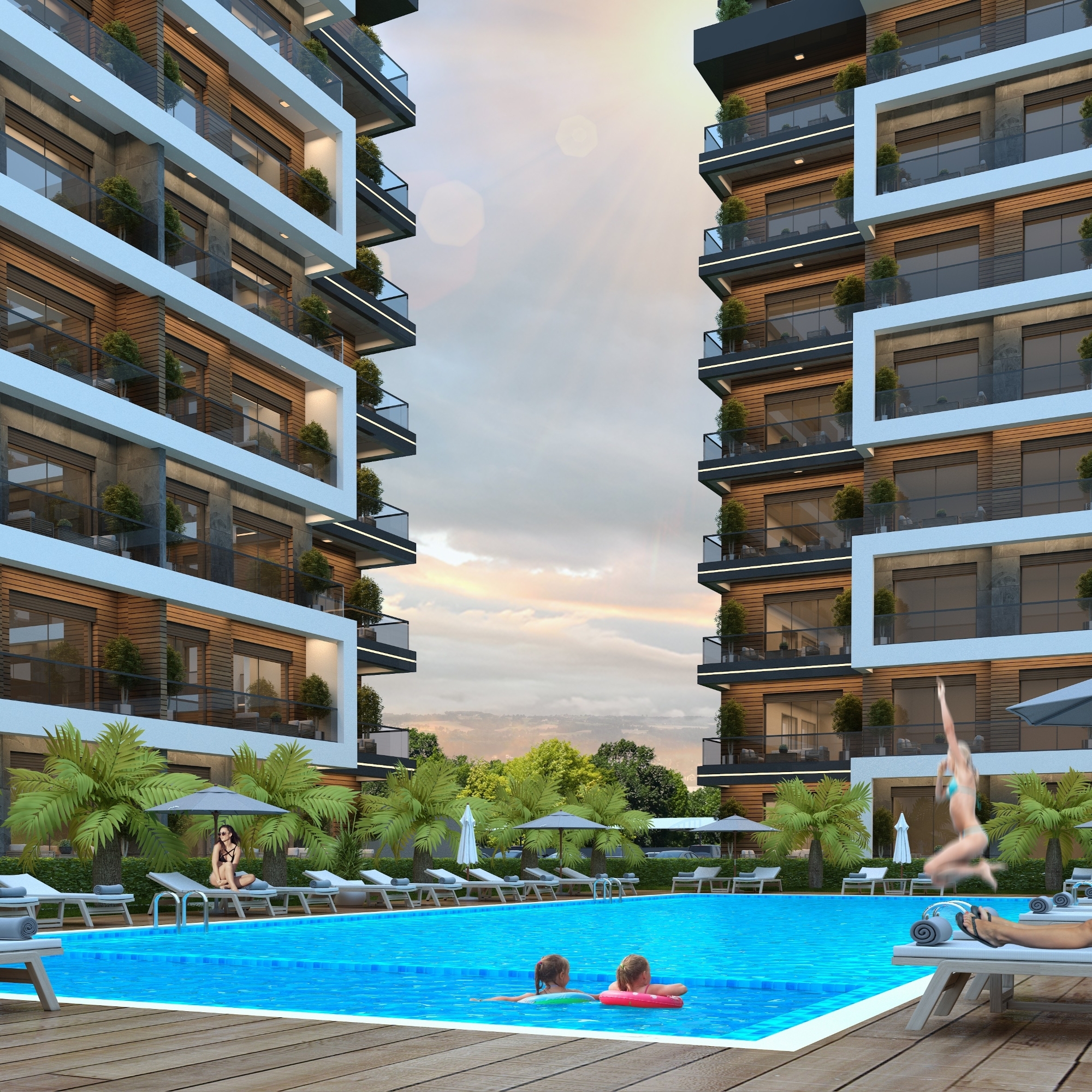 Luksus 1+1 Lejlighed med Bjergudsigt, Antalya - ALTINTAŞ