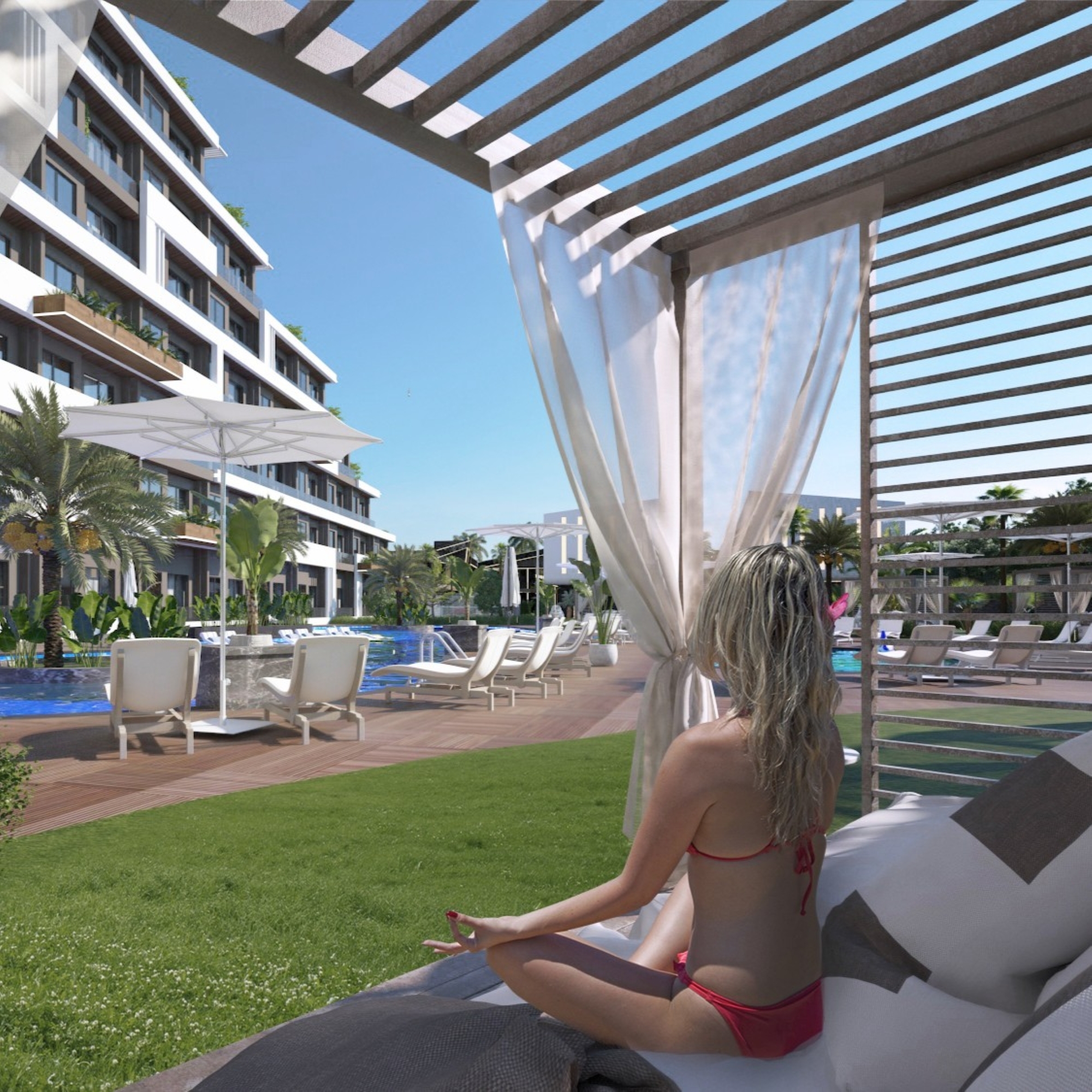 Ylellinen 1+1 huoneisto vuorinäköalalla, Antalya - ALTINTAŞ
