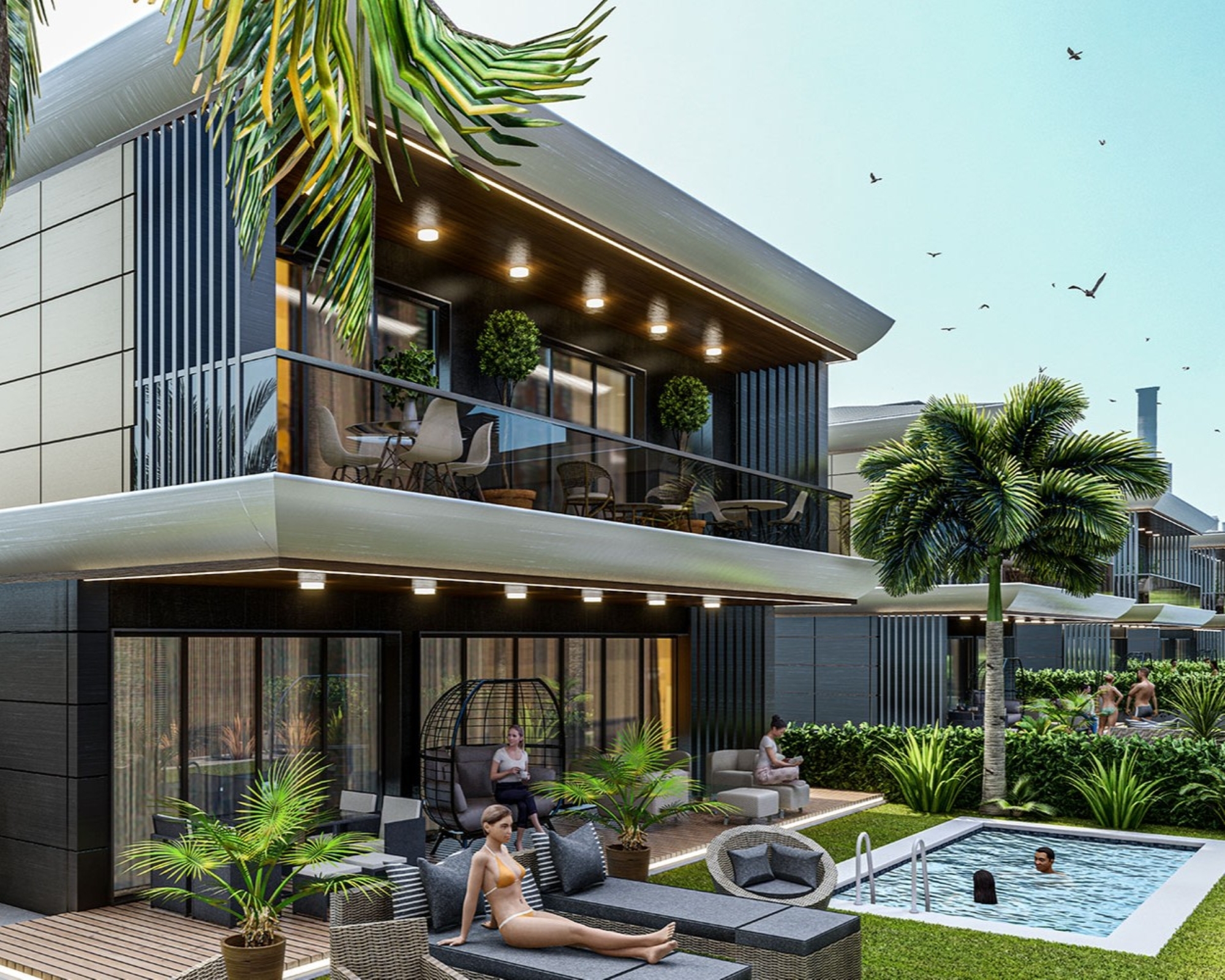Luxurious 6+1 Mountain View Villa in Antalya - Altintas