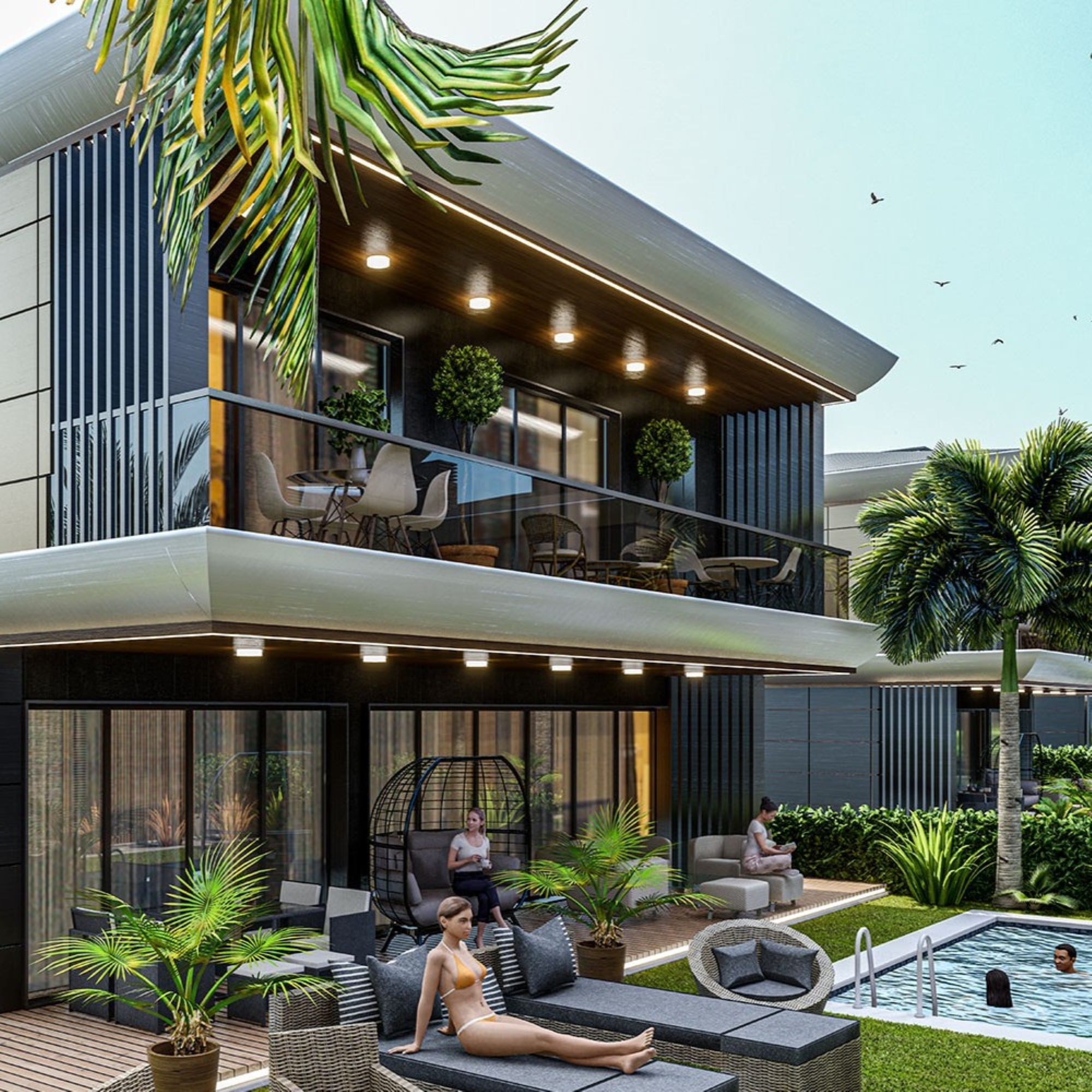 Luxurious 6+1 Mountain View Villa in Antalya - Altintas