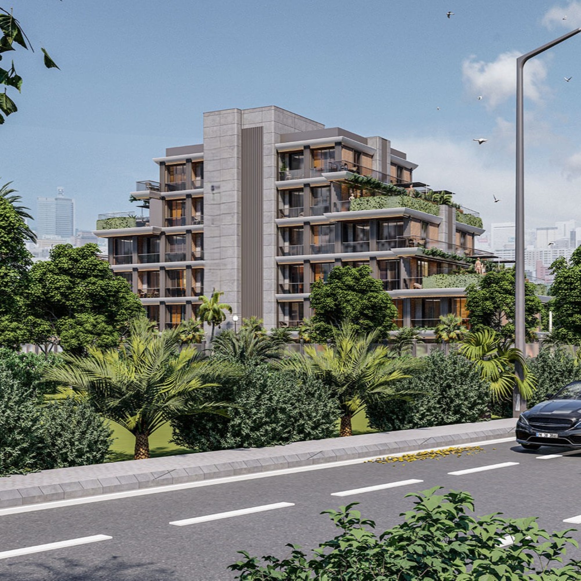 Luksuriøs 1+1 leilighet med fjellutsikt i Antalya