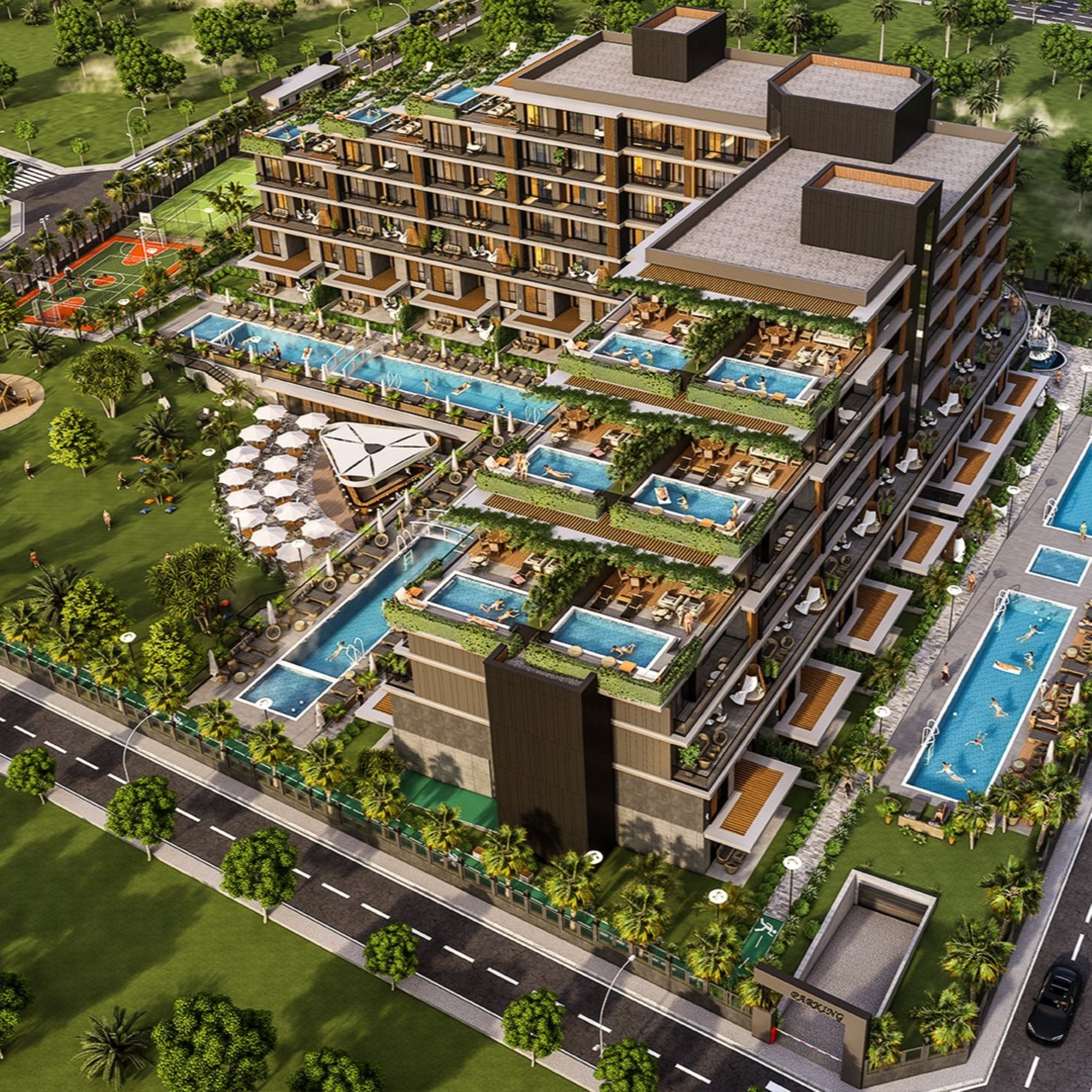 Luxury Mountain View 1+1 Apartment in Altıntaş, Antalya