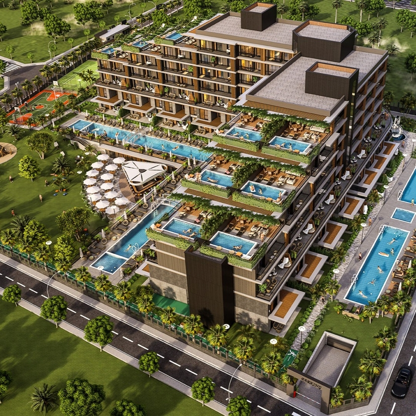 Luxury Mountain View 1+1 Apartment in Altıntaş, Antalya
