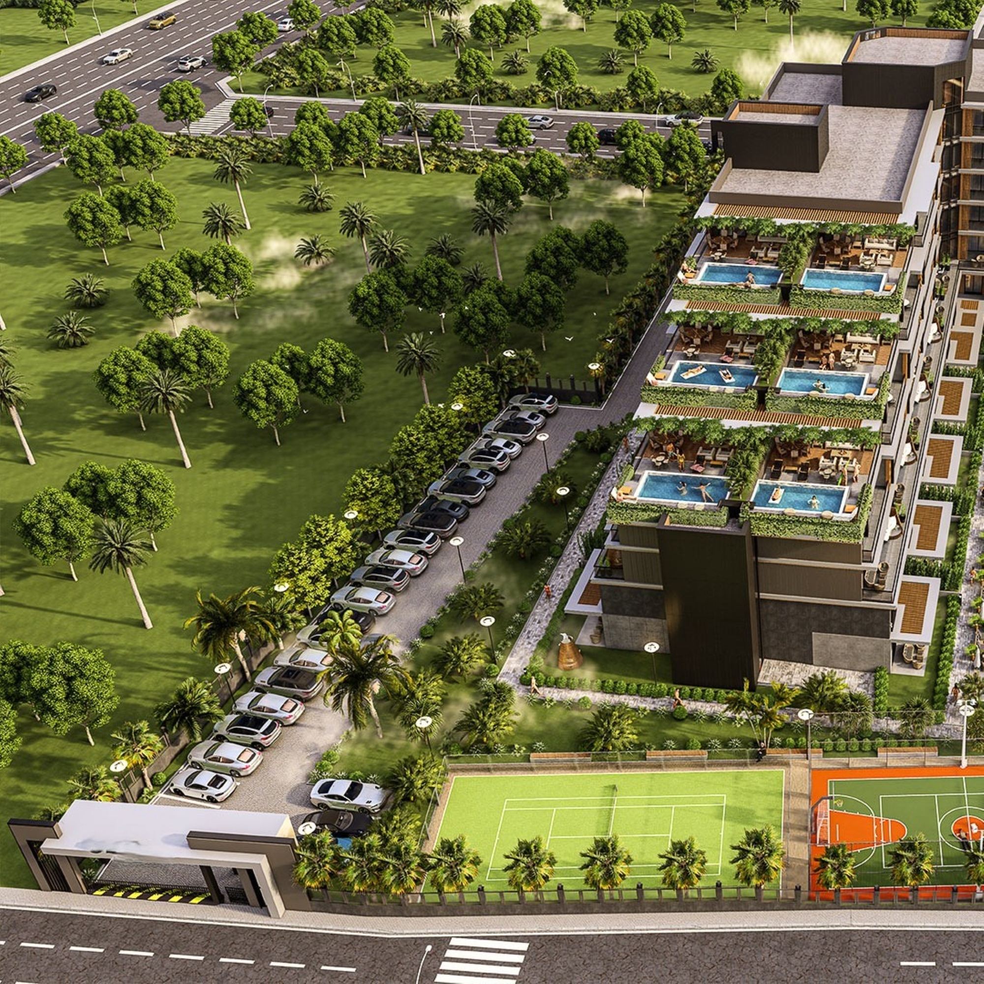 Luxury Mountain View 1+1 Apartment in Altıntaş, Antalya