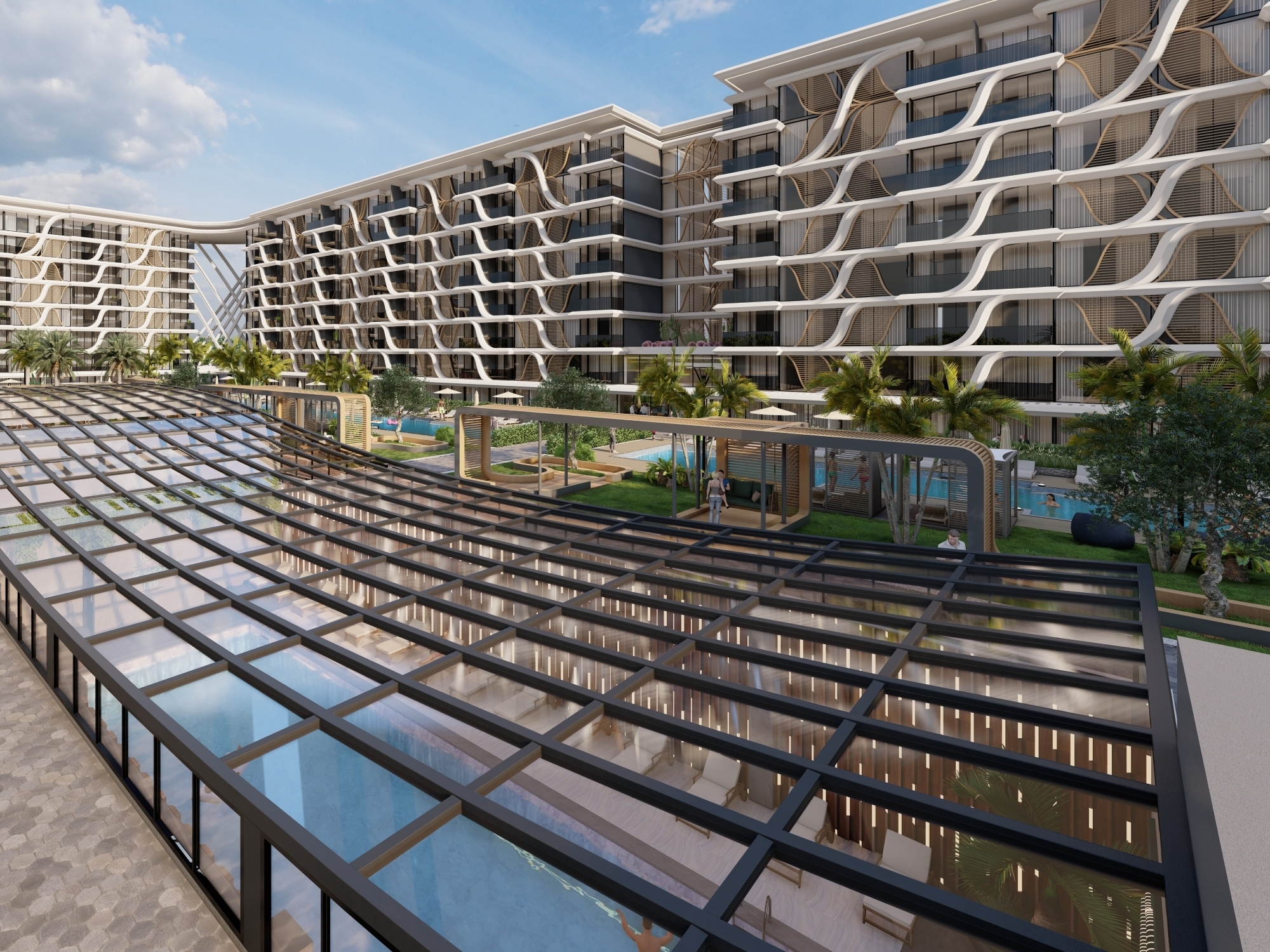 Luxuriöses Bergblick 2+1 Gartenwohnung mit Pool in Antalya - ALTINTAŞ