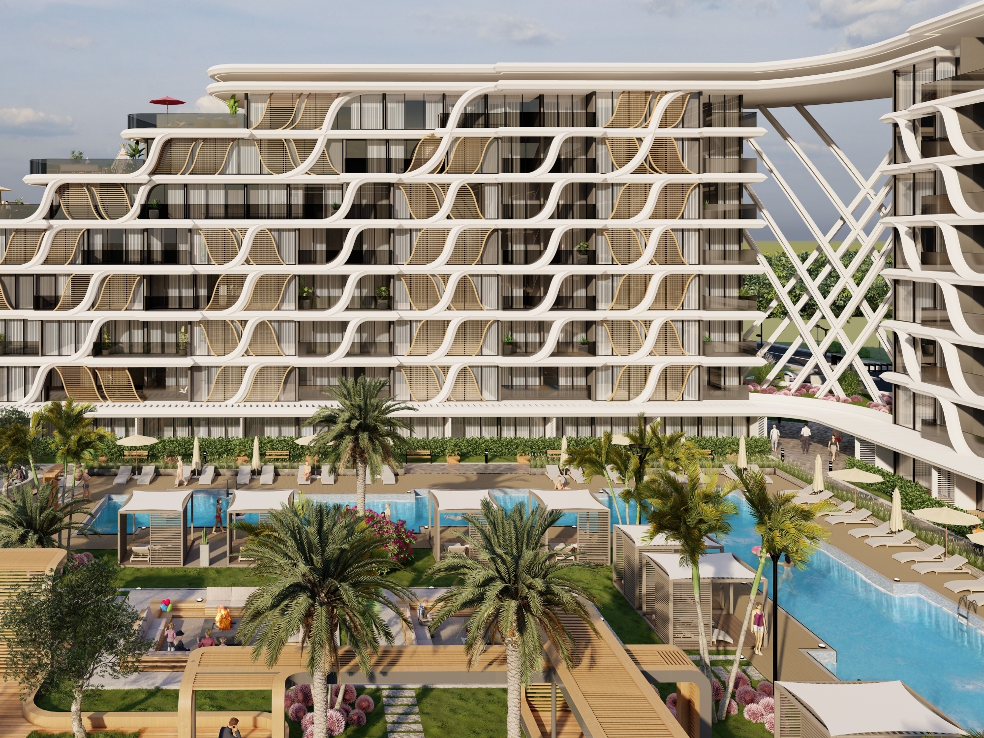 Luxuriöses Bergblick 2+1 Gartenwohnung mit Pool in Antalya - ALTINTAŞ