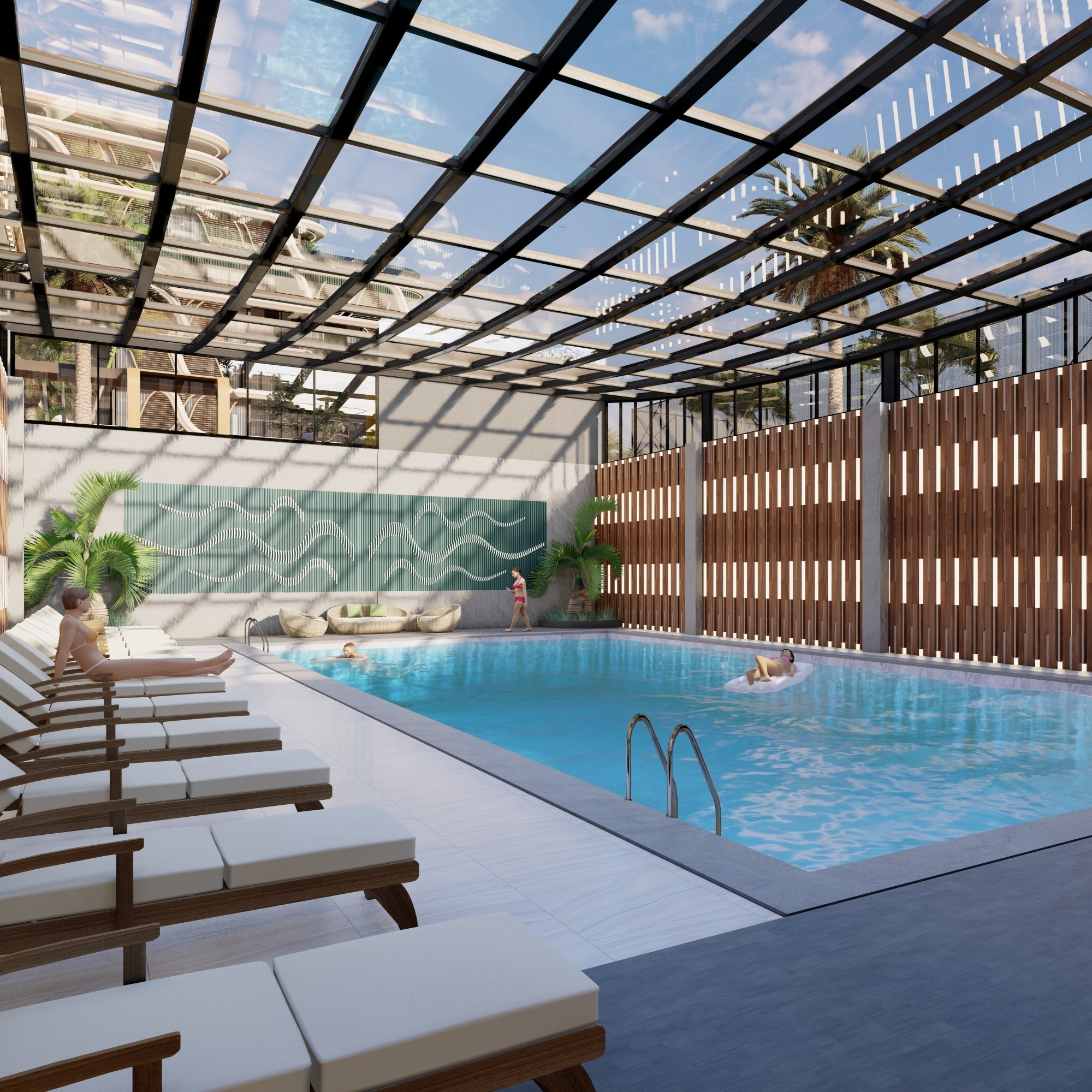 Luxuriöses Bergblick 2+1 Gartenwohnung mit Pool in Antalya - ALTINTAŞ